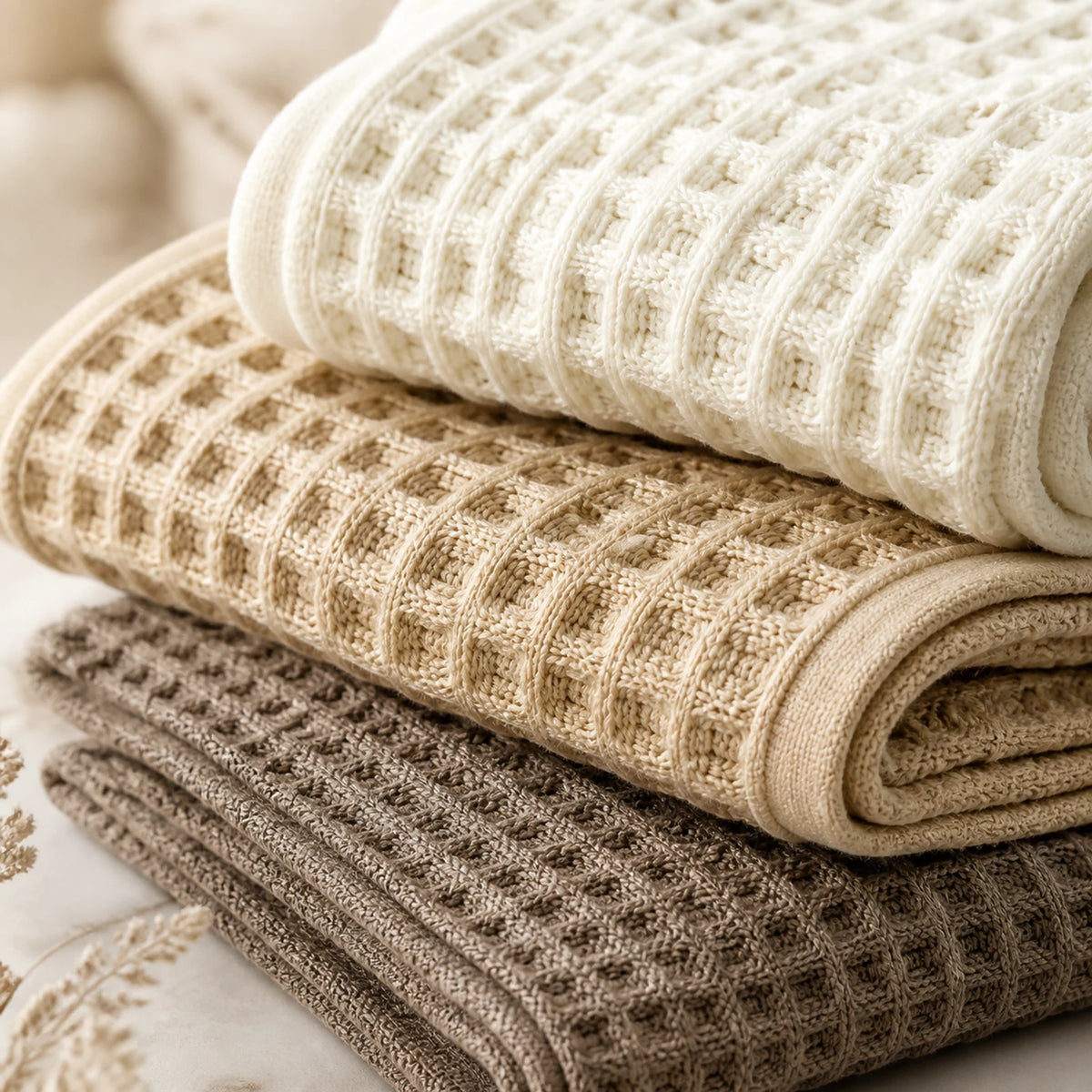 Alveriona waffle quick-dry towel set detail image