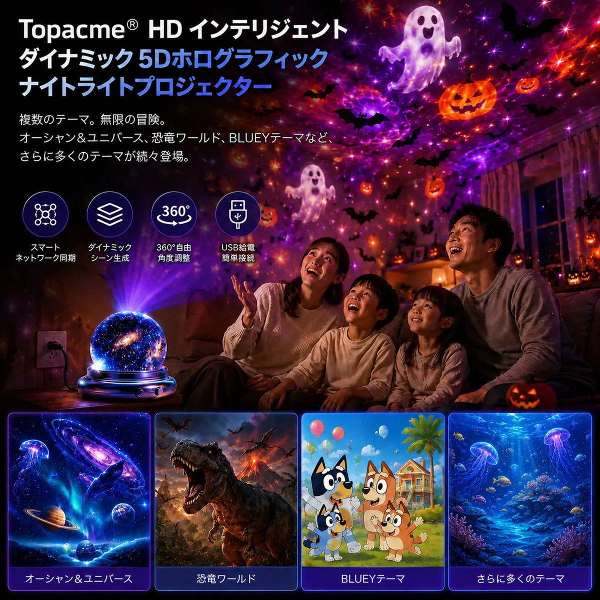🌌🔮Topacme® ナイトライト プロジェクター