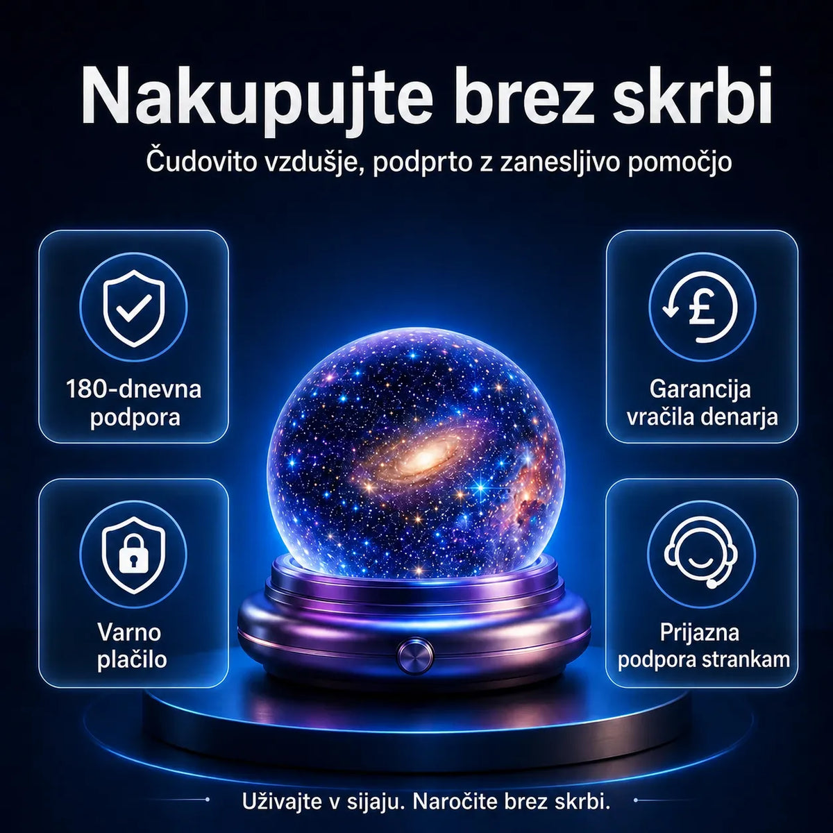 🌌 5D holografski projektor zvezd Topacme®
