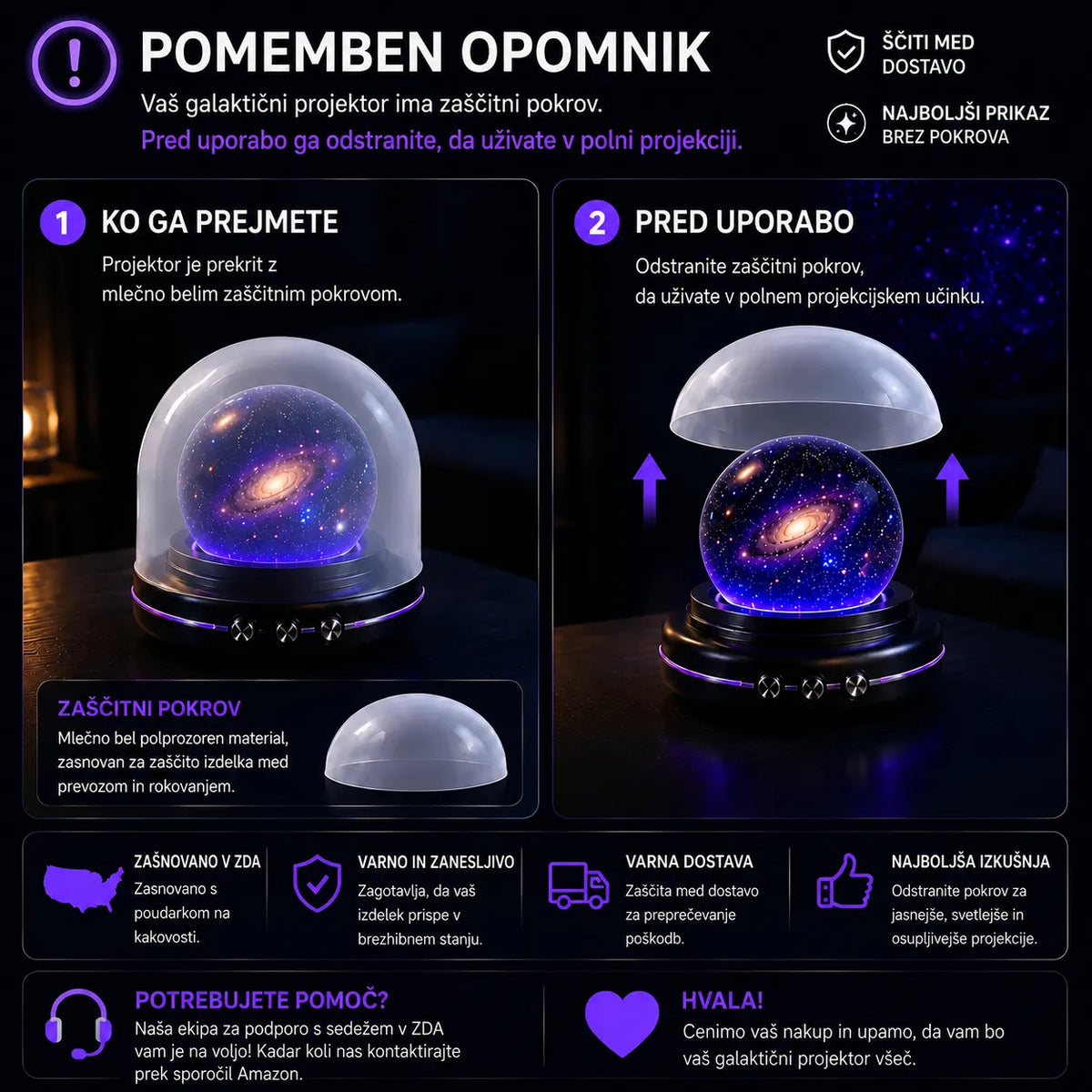🌌 5D holografski projektor zvezd Topacme®