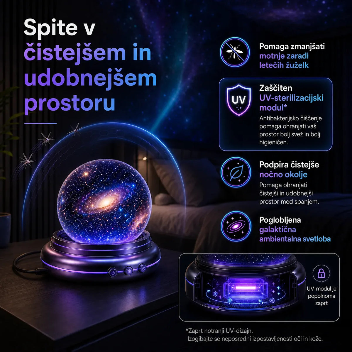 🌌 5D holografski projektor zvezd Topacme®