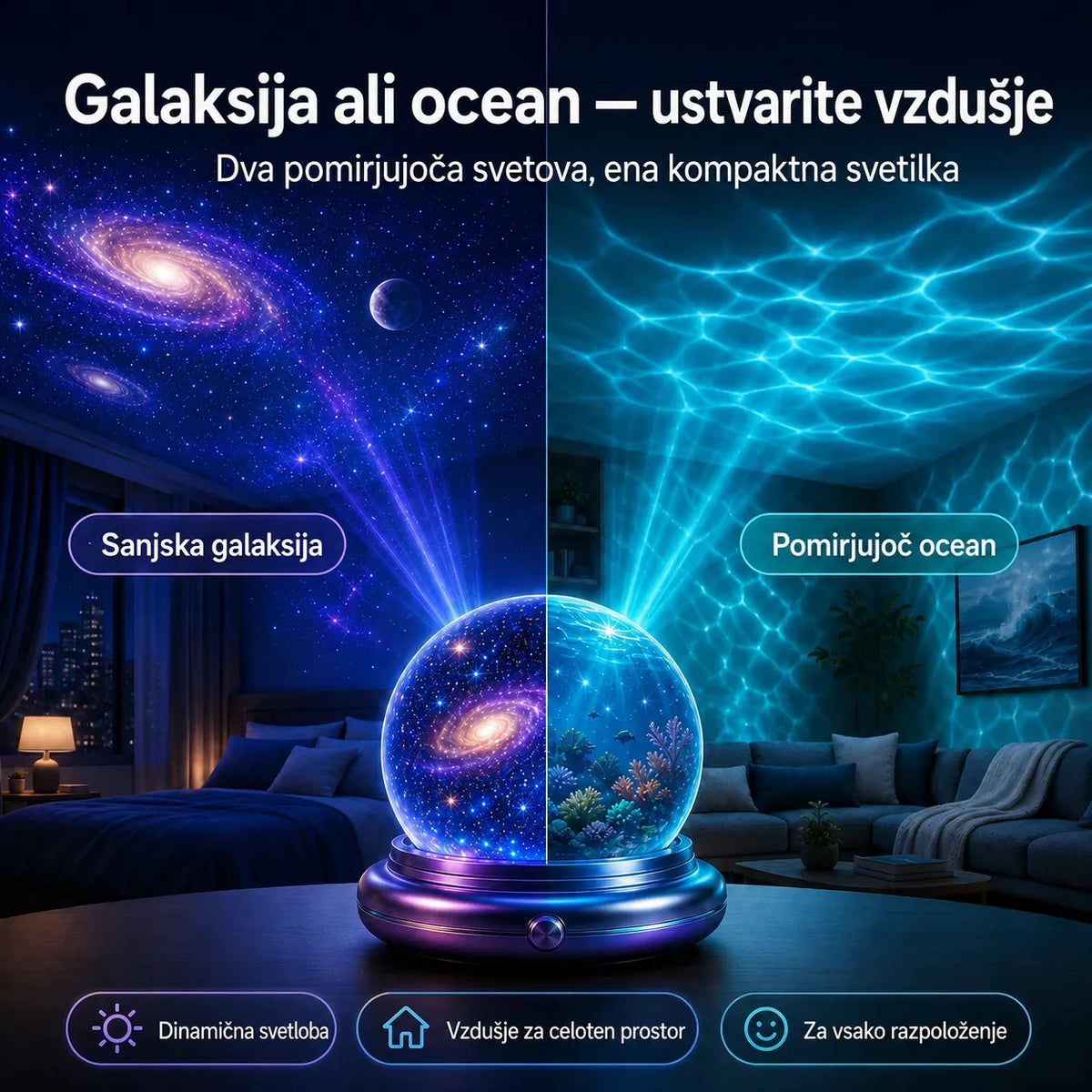 🌌 5D holografski projektor zvezd Topacme®