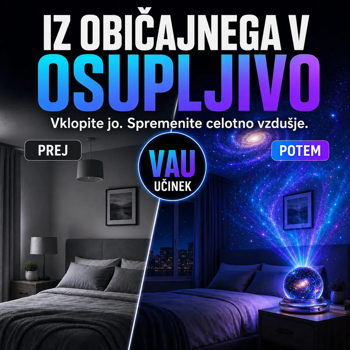 🌌 5D holografski projektor zvezd Topacme®
