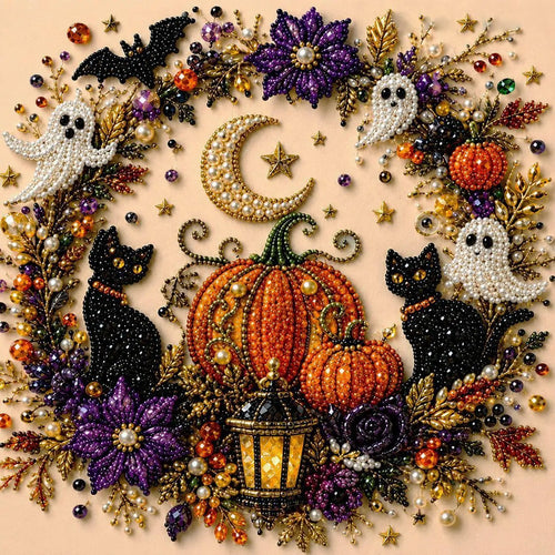 💥 最終日 57% オフ – 👻✨ ハロウィン パール アート DIY キット – 小さなパールを不気味でかわいい魔法に変えましょう
