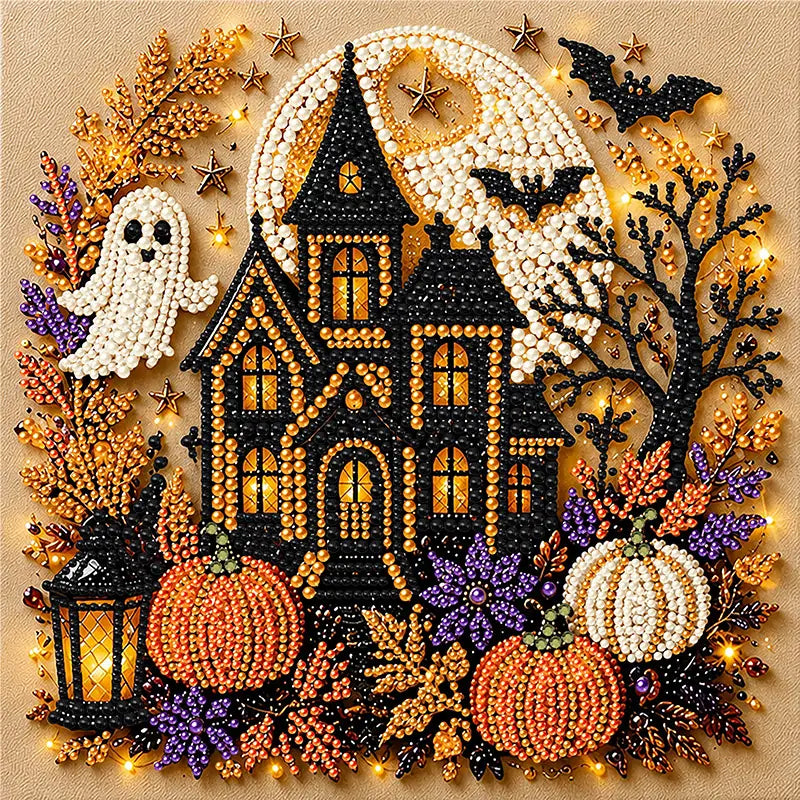 💥 最終日 57% オフ – 👻✨ ハロウィン パール アート DIY キット – 小さなパールを不気味でかわいい魔法に変えましょう