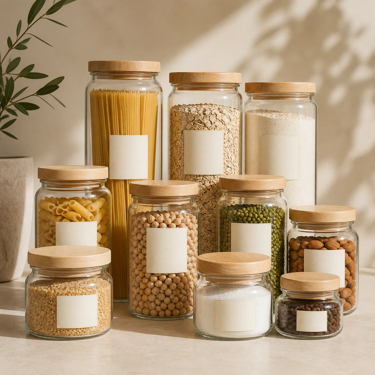 Alveriona airtight glass pantry jar set main image