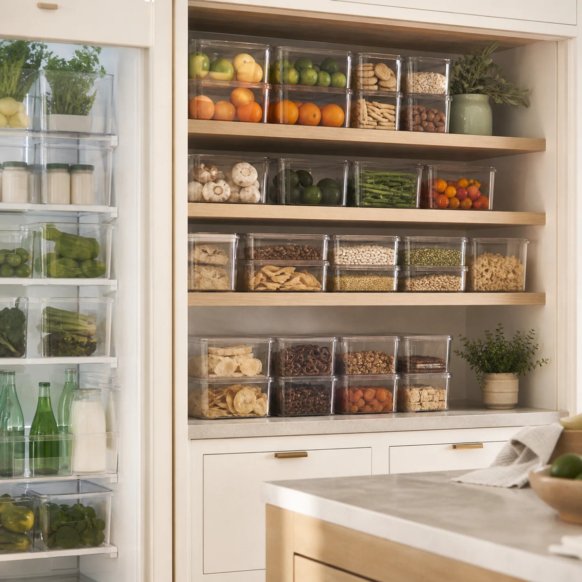 Alveriona stackable pantry storage bins lifestyle image