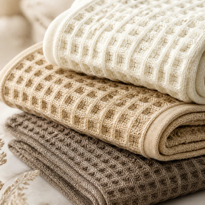 Alveriona waffle quick-dry towel set detail image