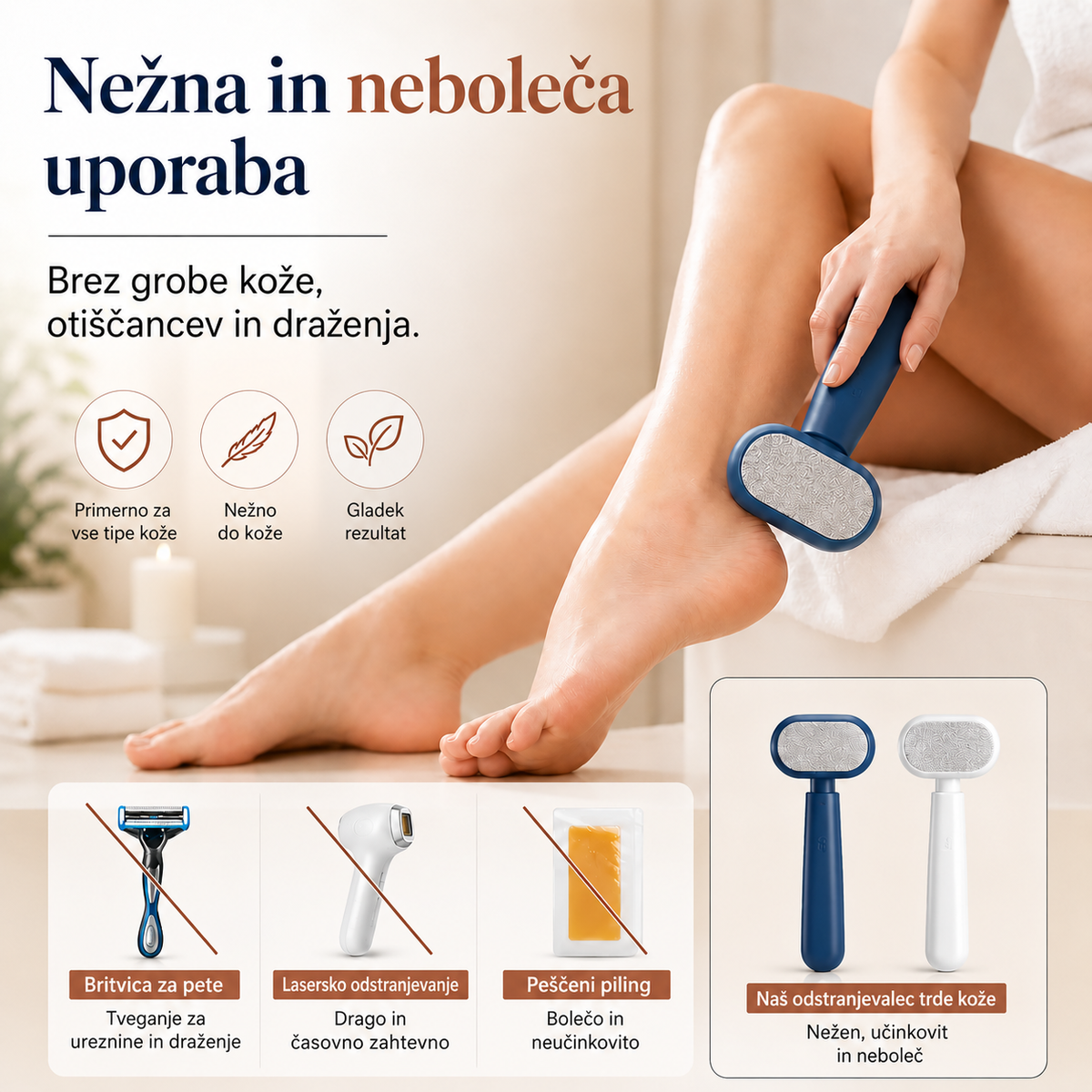 SmoothStep™ odstranjevalec trde kože