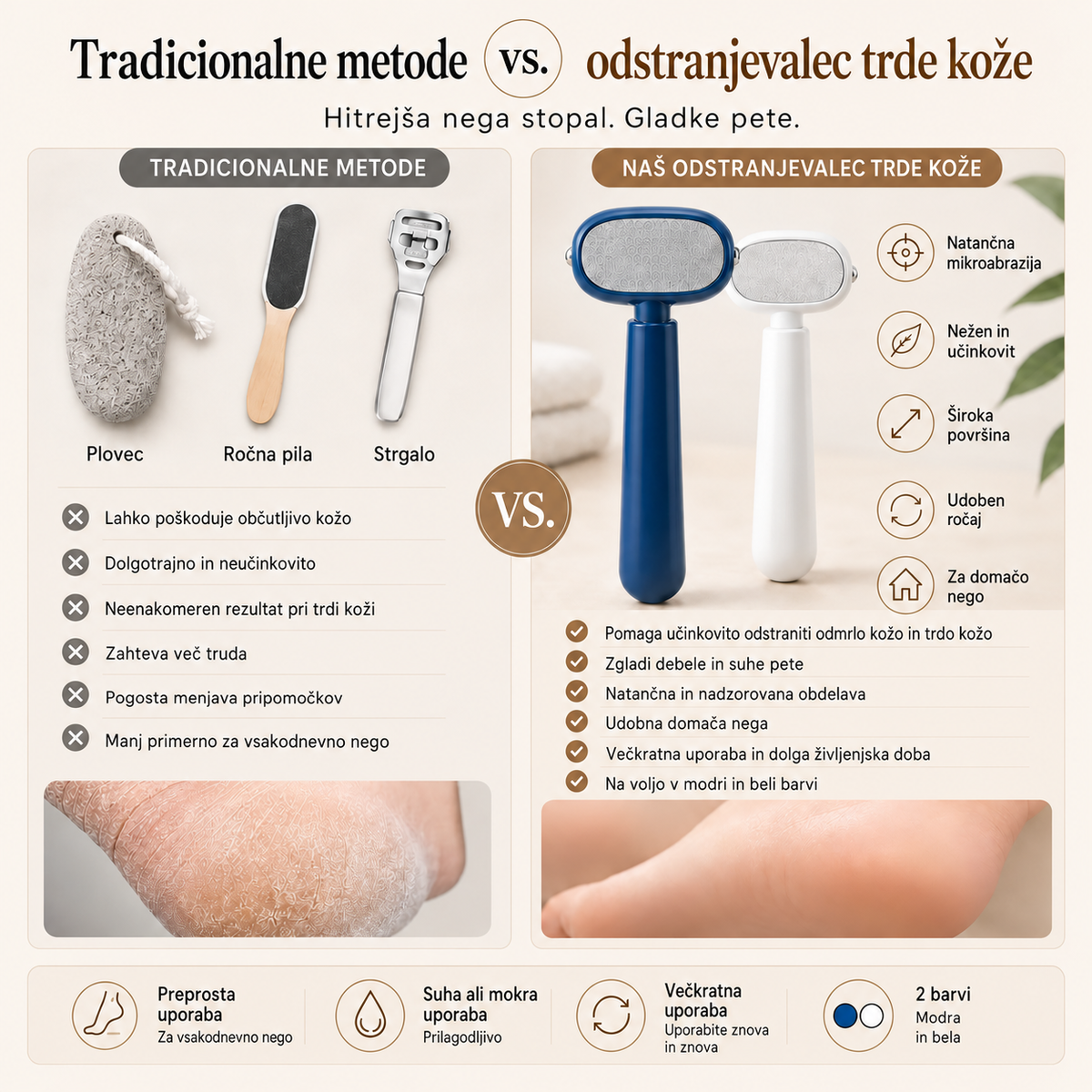 SmoothStep™ odstranjevalec trde kože